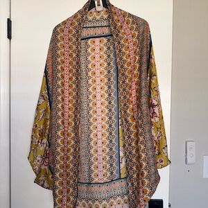 Anthropologie x Kachel Floral Mix-Print Open Front Relax Kimono - one size